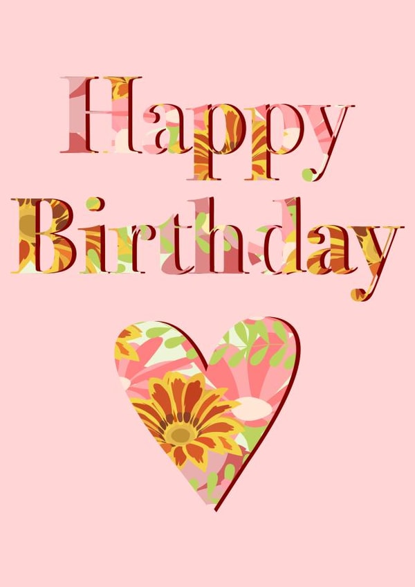 Floral Heart Birthday Card created by Charlotte Elizabeth