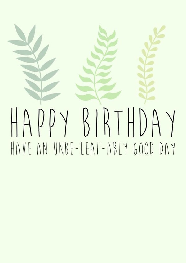 Leafy Birthday Card created by Charlotte Elizabeth