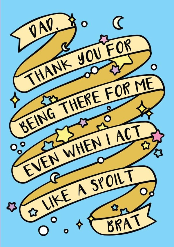 Thank You Dad Funny Blue Fathers Day created by CoconuTacha