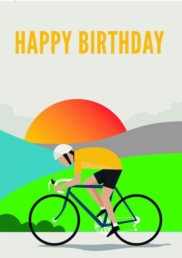 Le Tour De France Inspired Cycling Birthday card created by Groves Design
