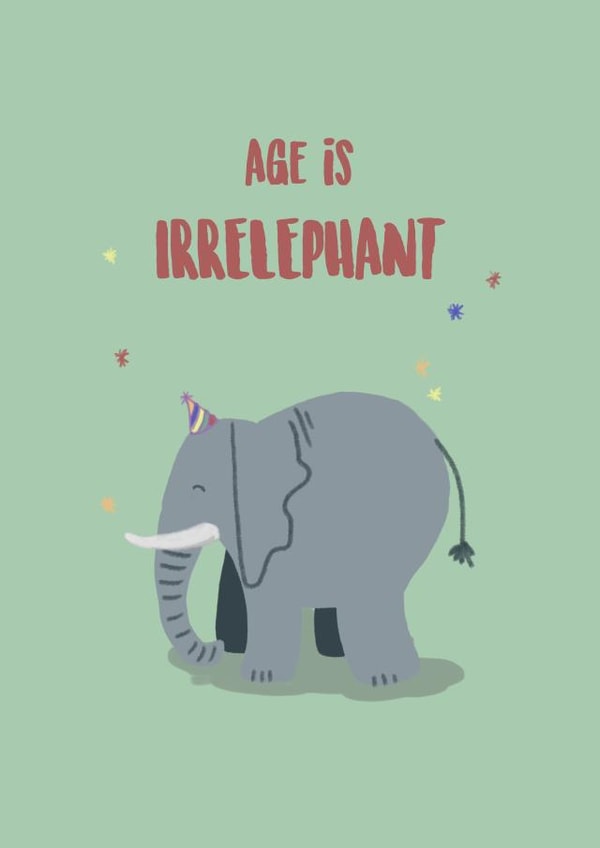 Elephant birthday card created by Kirby Jennings