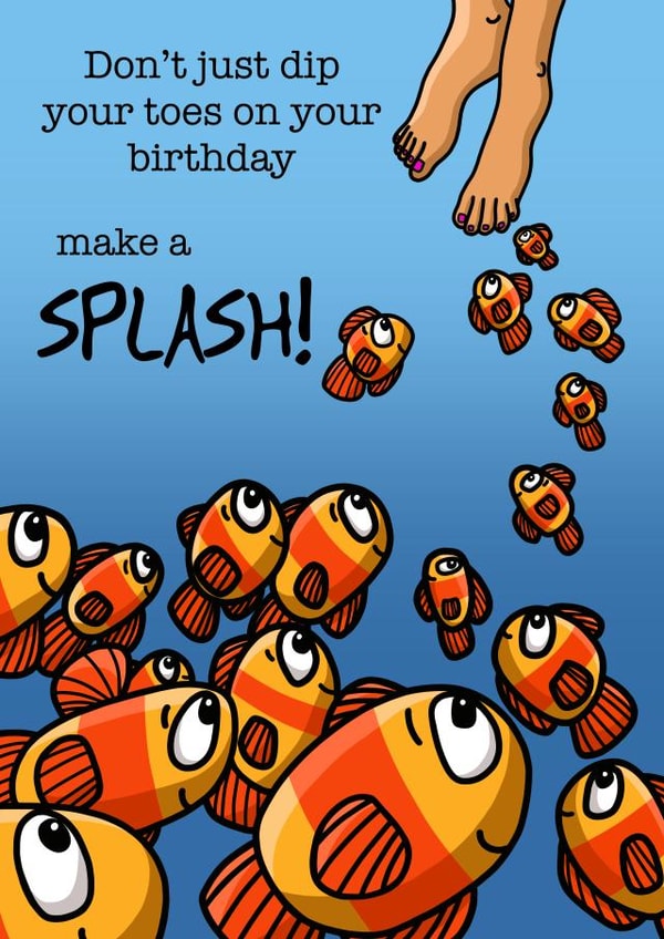 Make a Splash fishy birthday card created by Sunny and Pea