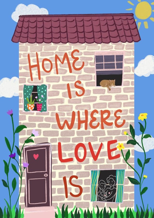 Home is where love is New home card created by ADRIANA OSPINA