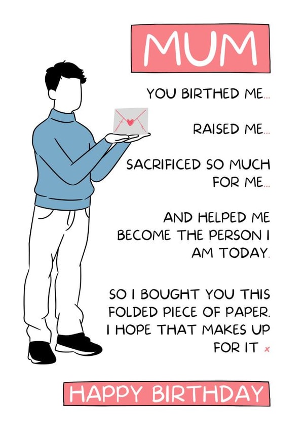 Happy birthday Mum card created by I Made A Funny!