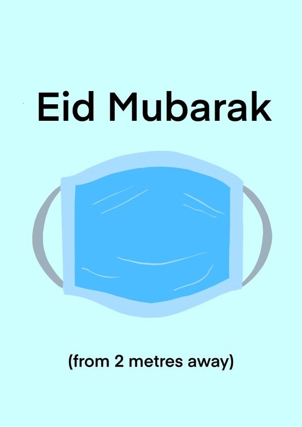 Eid Mubarak quarantine card created by Sweeterprints 