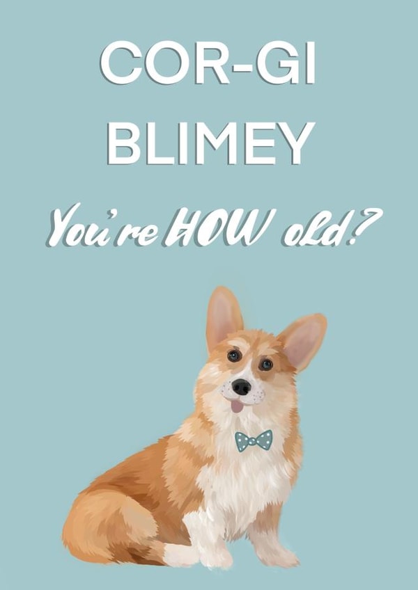 Cute Corgi Dog Birthday Card created by Sarah Stephenson