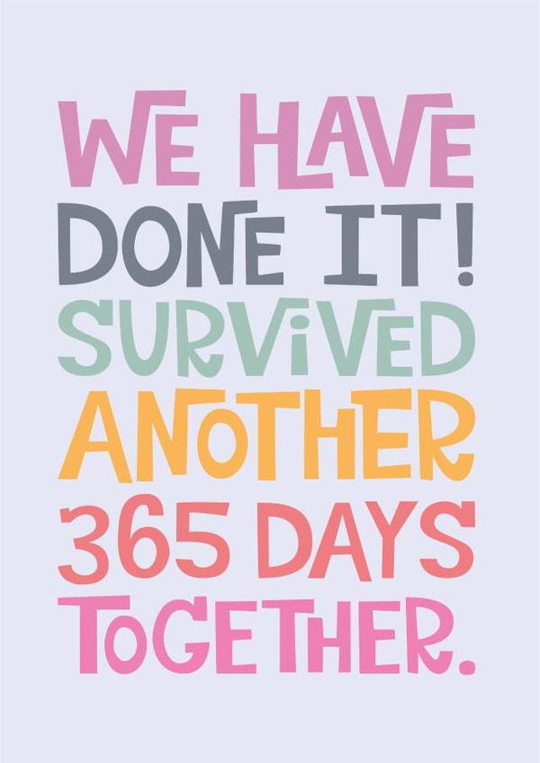 Sarcastic Anniversary Card created by Poppy Lane