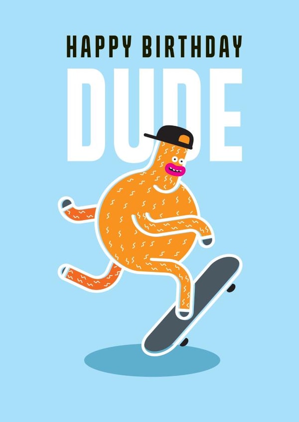 Happy Birthday Skater Dude created by Duck In love