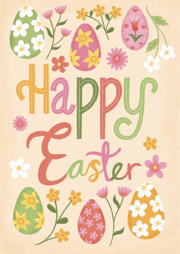 Happy Easter Cute Floral Card created by Katie Brookes