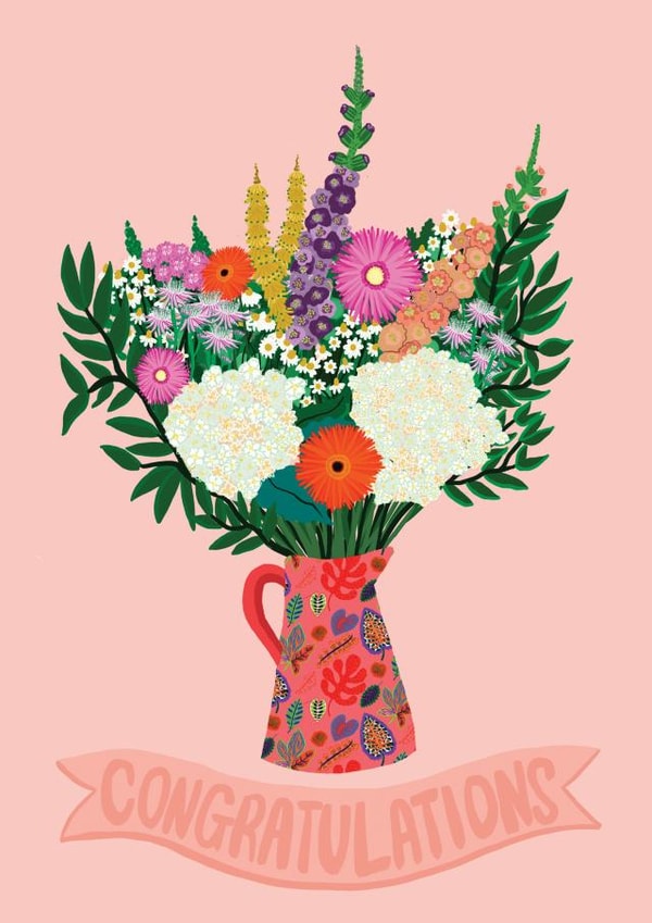 Congratulations Floral Bouquet Card created by Jessica Morgan-Helliwell