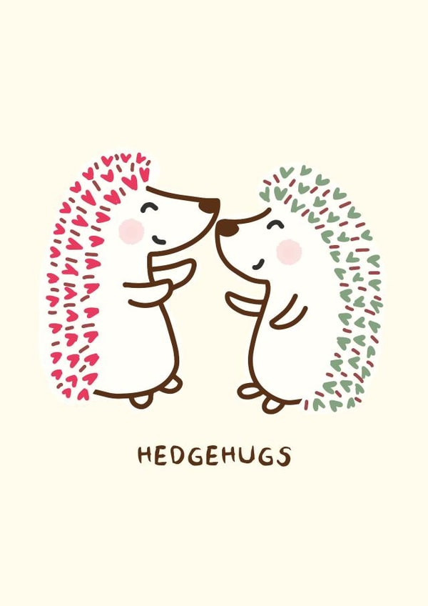 Hedgehugs Hug Card created by Wink Design - Michelle Roberts