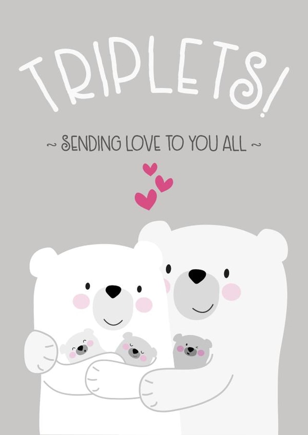 Triplets New Baby Card created by Wink Design - Michelle Roberts