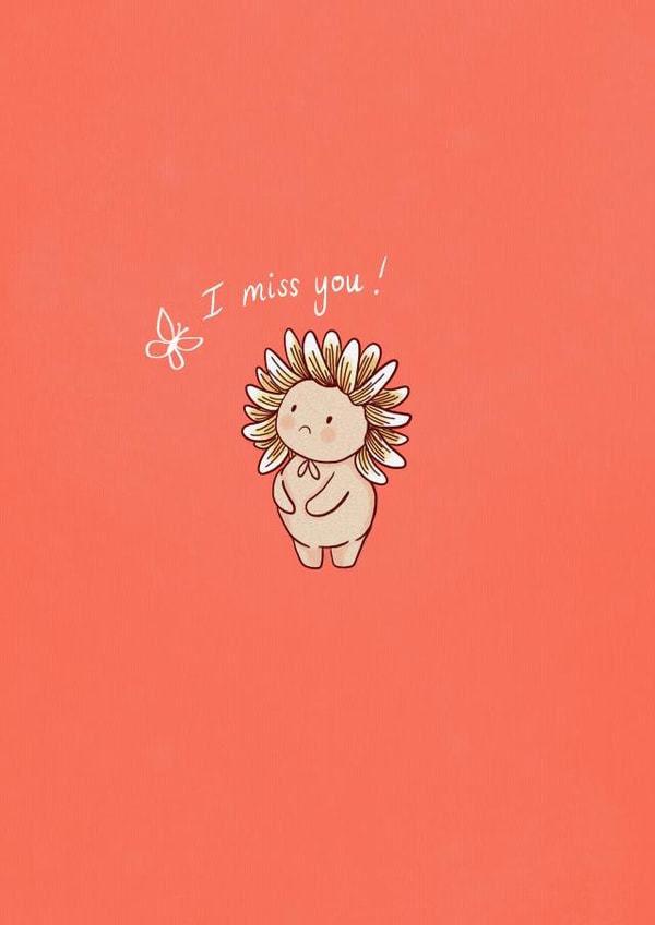 I Miss You! Flower Baby created by Elle Freeman