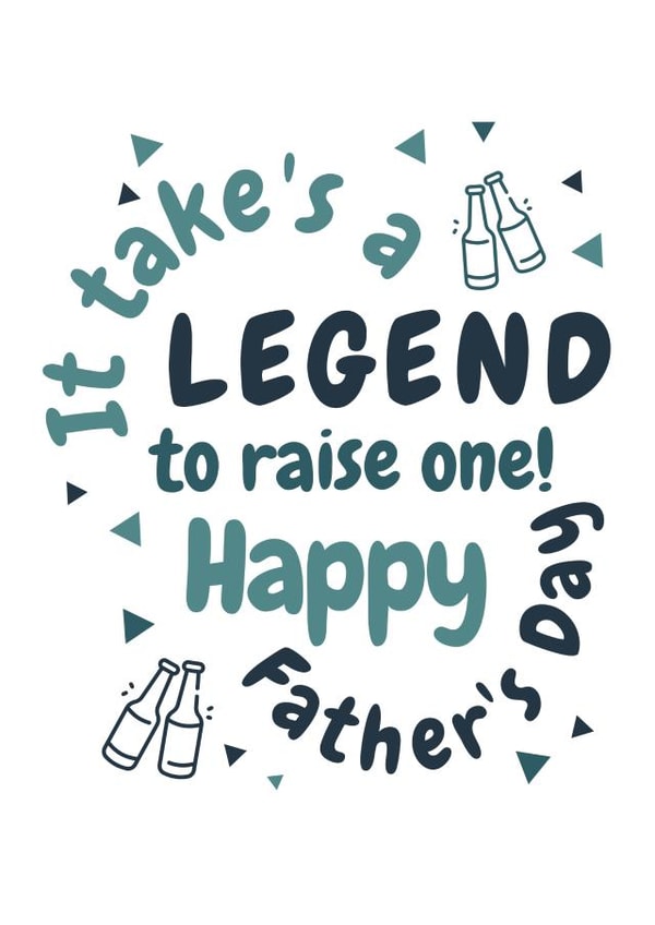 Funny Father's Day Card It takes a legend to raise one created by Requin Prints