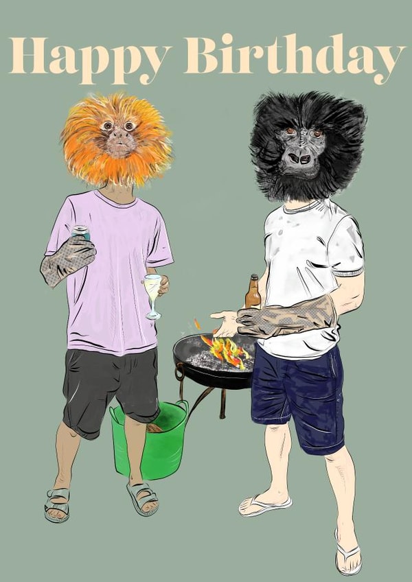 Monkey Daddys BBQ Card created by Holly.Ruanne.Draws