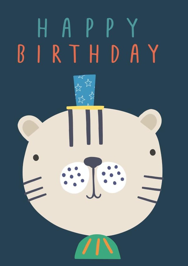 Happy Birthday Children's Tiger Card created by Sally Payne Design