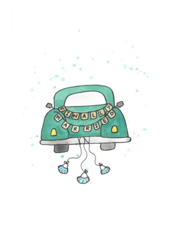 FINALLY MARRIED wedding card created by GRA Designs