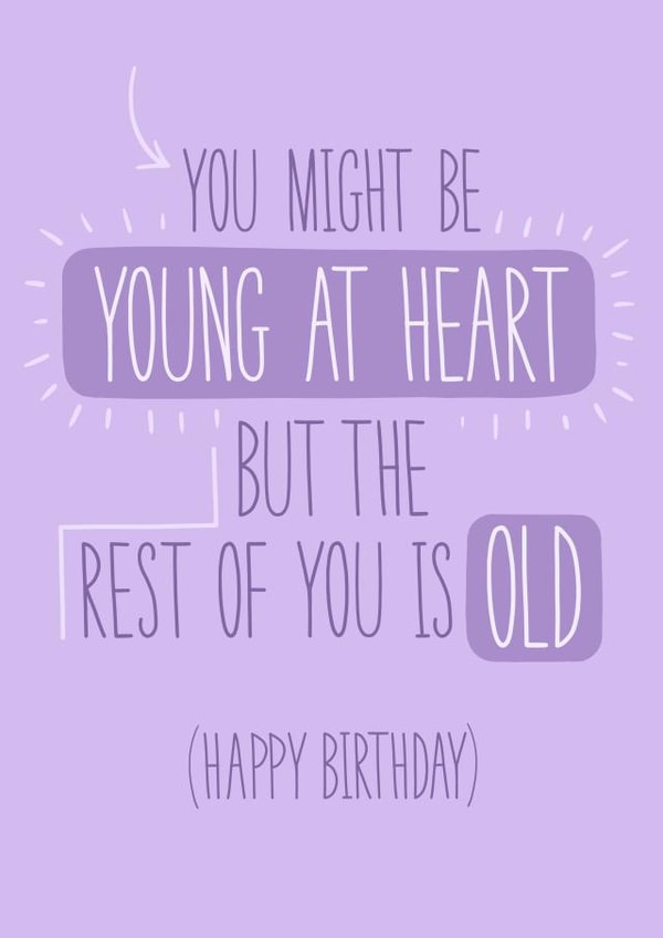 Young at Heart Birthday Card created by Stripy Fish Designs