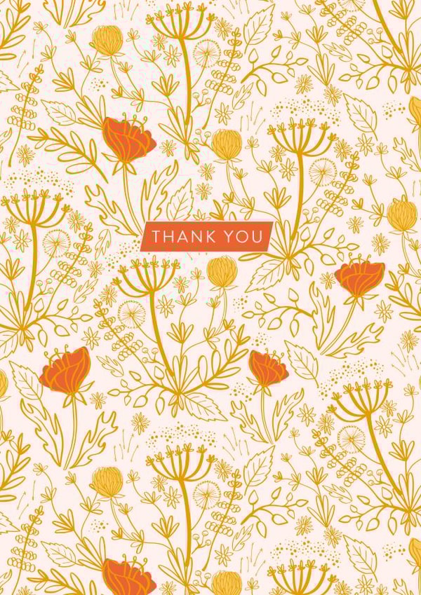 Pretty feminine floral Thank You card created by Envy Row