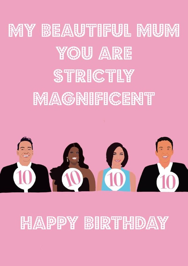 Fun Birthday Card - Strictly Come Dancing - Mum created by Nicola Jo