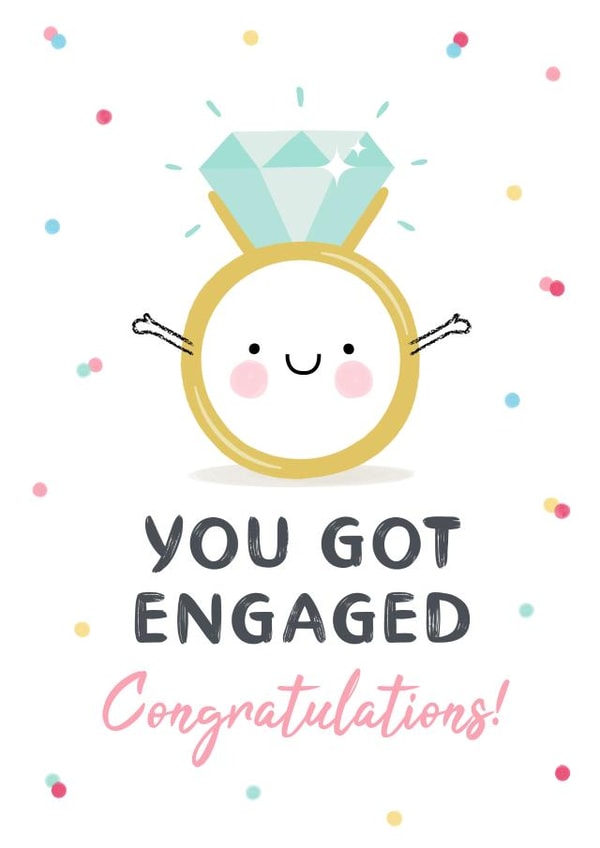 You Got Engaged - Happy Bling Ring Card created by Design By Day