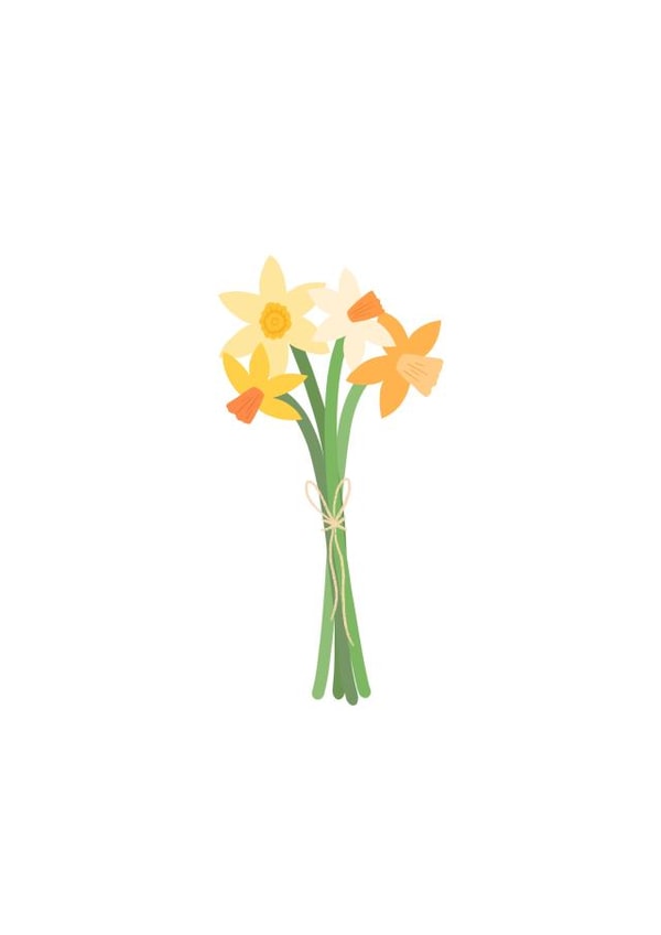 Simple Springtime Daffodils created by Designed by Zena