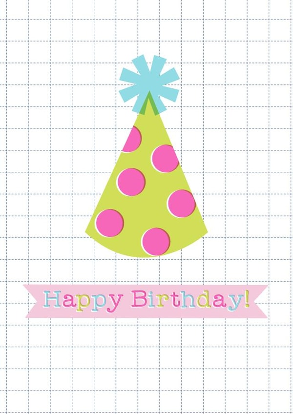 happy birthday party hat card created by ashleigh brown