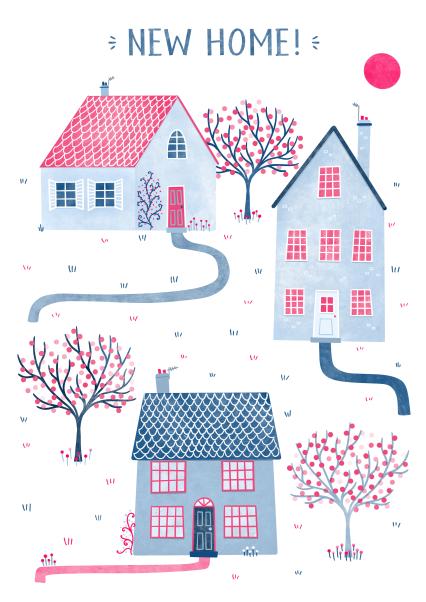 New Home Cute House Moving Card | thortful