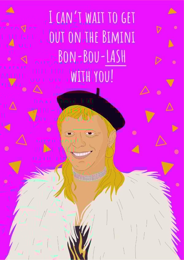Bimini Bon-Bon-Lash Birthday Card created by Conor Rawson