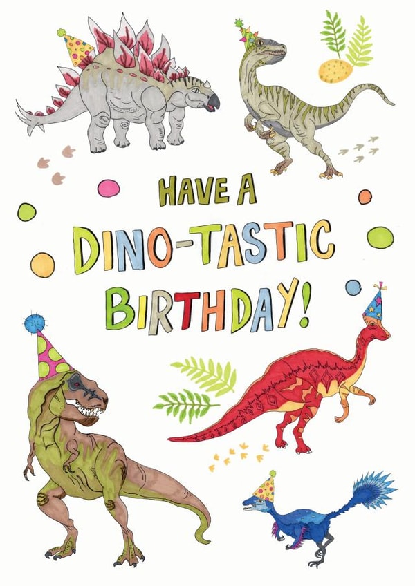 Children’s Dinosaur Happy Birthday Card created by Life's Little Doodles