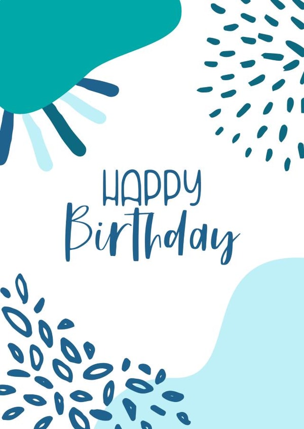 Blue Abstract Birthday Card created by Rachey Jay Crafts