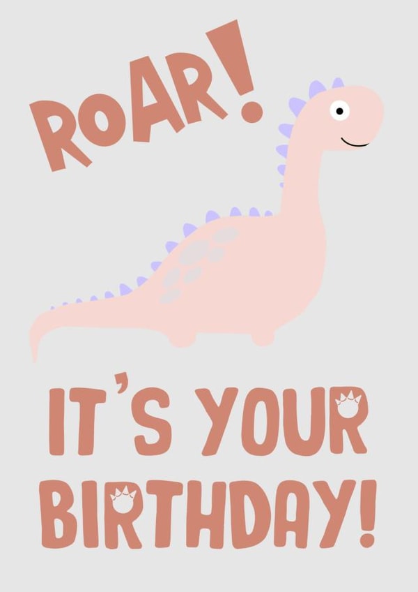 Dinosaur Kids birthday card 1000 created by Jazmyn Young