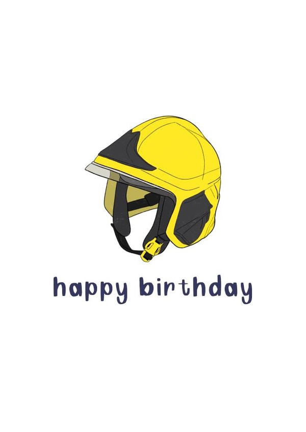 Firefighter helmet Birthday card created by Daisie