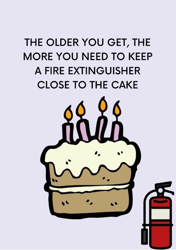 Cheeky fire safety birthday card created by CraftbyDonna