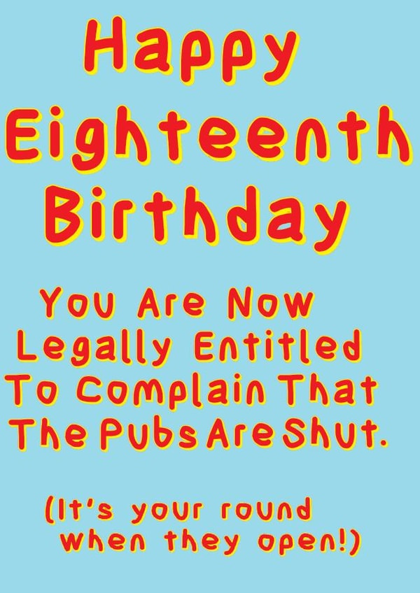 Legally Complain Pubs are Shut 18th created by DaveEff