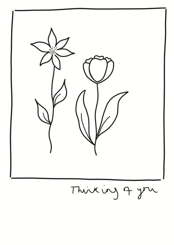 Floral Thinking of You created by Lib's Cards