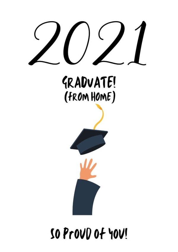 2021 Graduate congratulations card created by Personalised by Nic