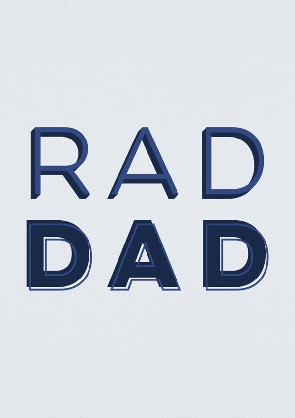 Rad Dad Father's Day Card created by Sweetlove Press