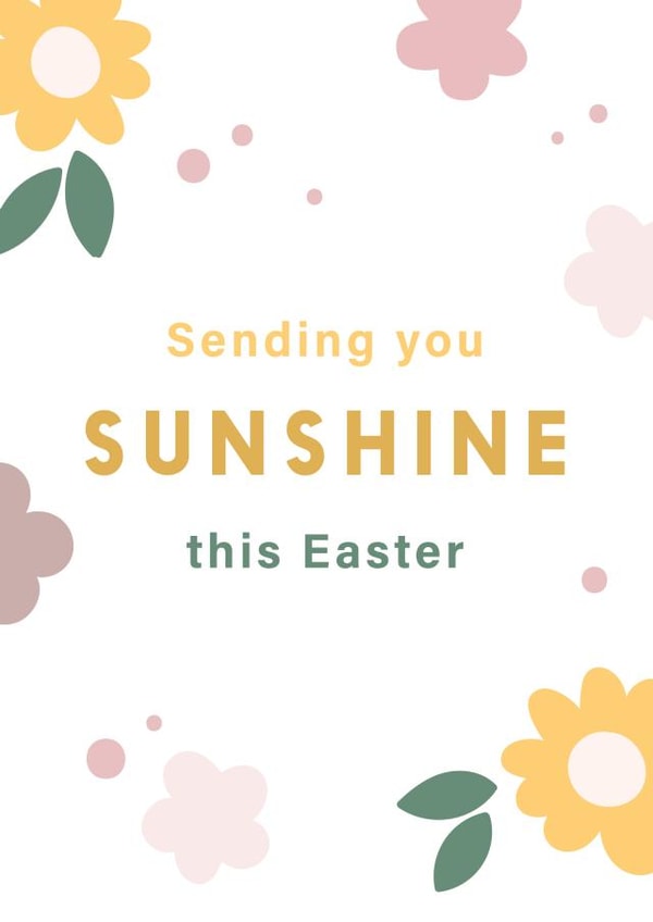 Sunshine Flower Easter Card created by Libby Whiteside