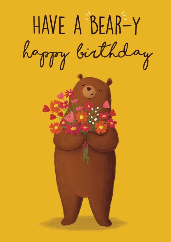 Bear-y Happy Birthday created by Sophie Kent Illustration