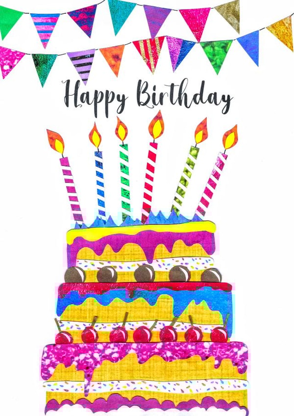 Fancy Birthday Cake Card created by Sitting Knitting