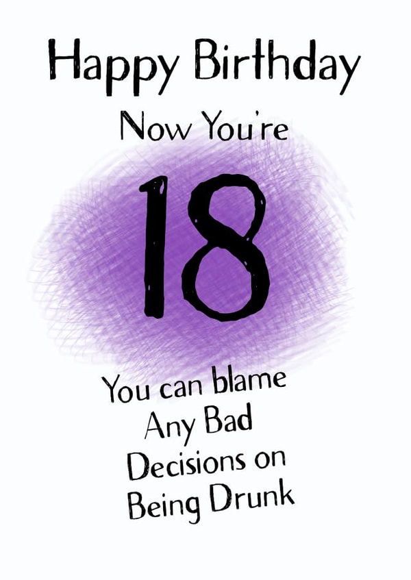 Funny 18th Birthday card created by Loui's Funky card Designs