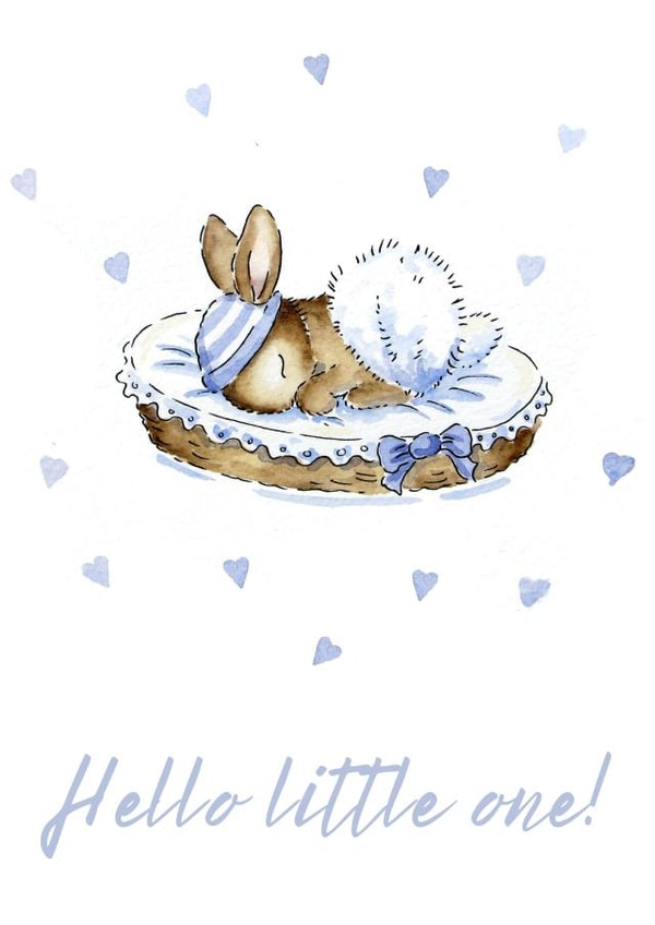 New Baby bunny card | thortful