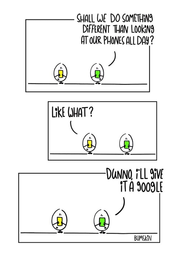 Addicted to phones funny card created by bumskin