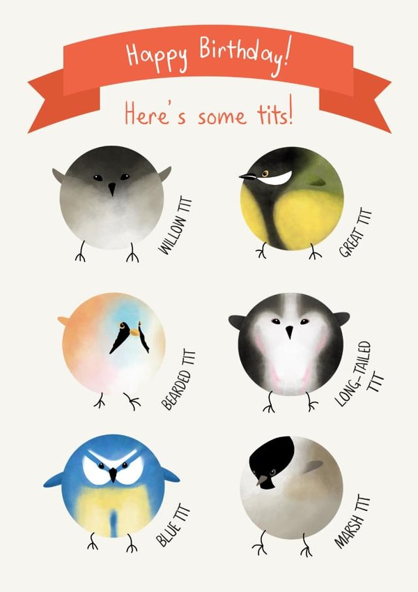 Bird lover naughty Birthday card created by Evie Garnett Designs