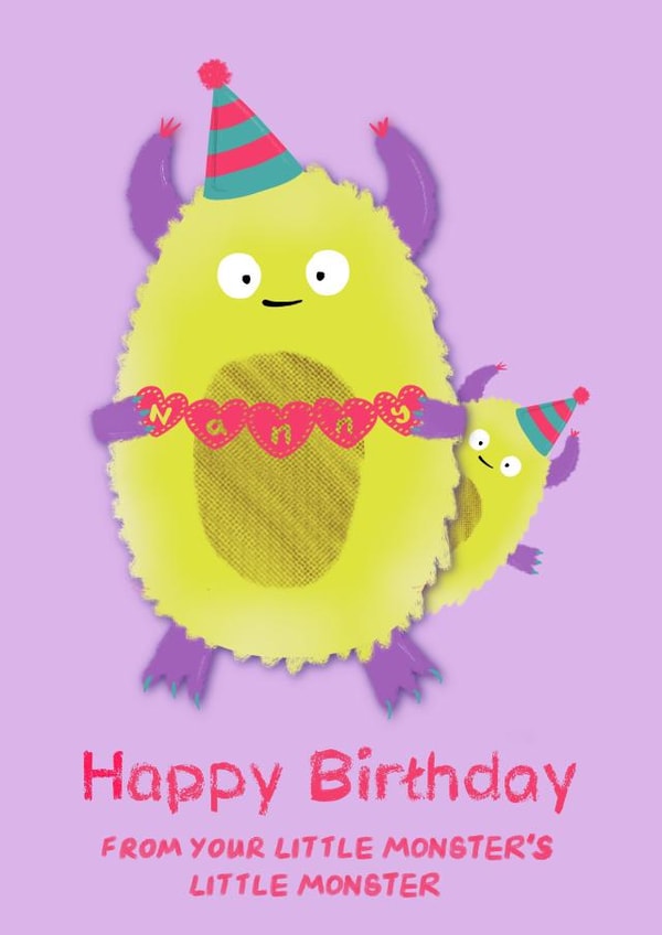 Nanny Monster Birthday Card created by Get The Party Crafted