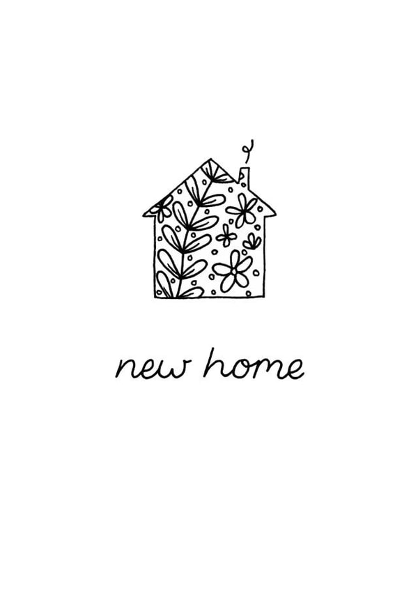 Floral New Home card created by Liv Groves Illustration