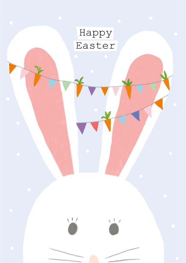 Happy Easter Bunting Bunny Card created by RebeccaAustinDesigns