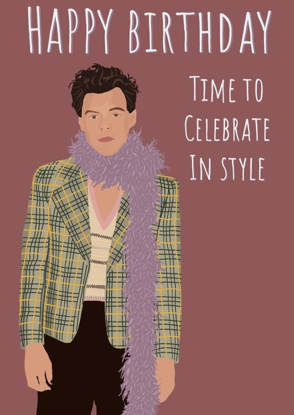 Harry Styles Birthday Card created by Red Koala