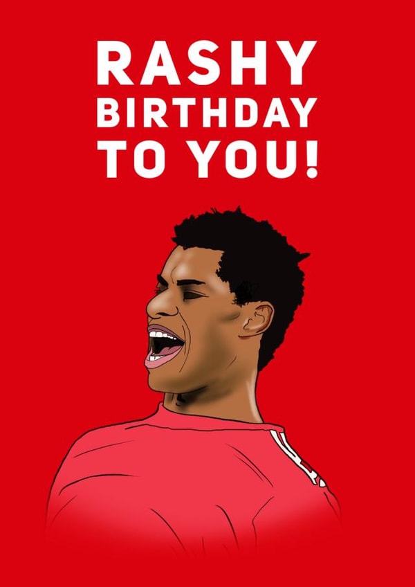 Marcus Rashford Birthday Card created by Elgo Designs
